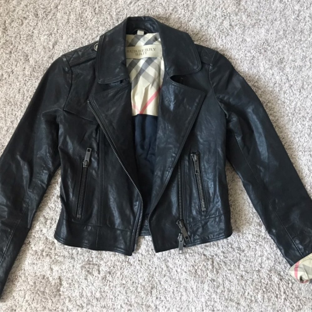 Burberry Brit Leather Jacket- USED!